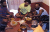 Under trials enjoying sumptuous non-veg food ! Photos create ripples